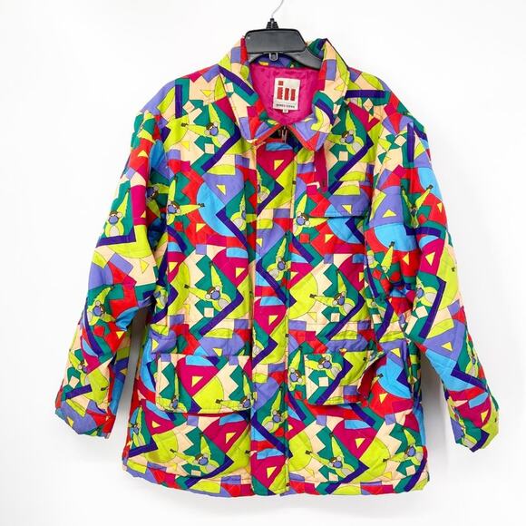 Nobuo Ikeda Vintage K Pop Monkey Geometric Jacket - Picture 1 of 8